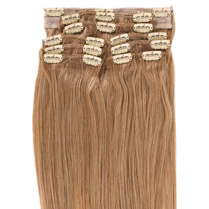 Custom Colored Single Drawn Clip-In Light Hair Extensions
