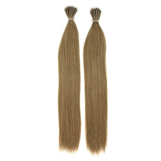 Custom Colored Double Drawn Flat Tip Dark Hair Extensions