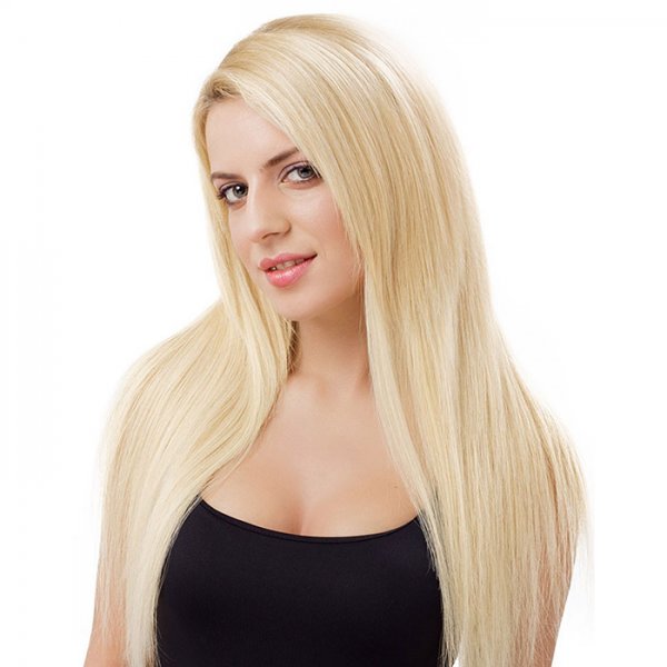 Custom Colored Single Drawn Hand-Tied Light Hair Extensions