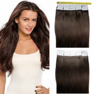 Custom Colored Single Drawn Tape-In Natural Hair Extensions